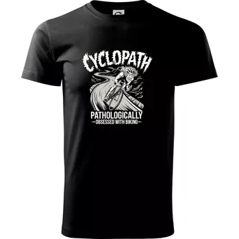 Pánské tričko Pathologically Obsessed with Biking - Triko extra velké (5-8XL) - 7XL ( Černá )