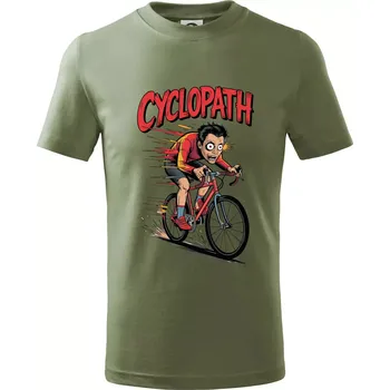 Cyclopat karikatura - Tričko dětské bavlněné - 146 cm/10 let ( Khaki )