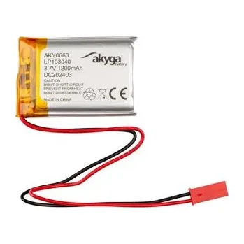 Akyga Li-Pol baterie LP103040 3.7V/1200mAh PCM JST 2.54 2-Pin