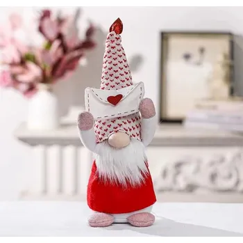 Vánoční dekorace Skřítek se srdíčky