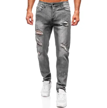 Pánské kalhoty Šedé pánské džíny regular fit Bolf MP0237G - 32/M