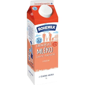 Mléko Bohemilk Čerstvé plnotučné farmářské mléko