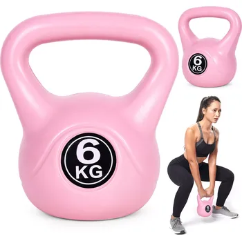 Kettlebell 6 kg růžový modernhome – činka pro funkční trénink a posilování