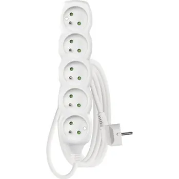Napájecí kabel Prodlužovací kabel Emos se 5 zásuvkami 3m bílá