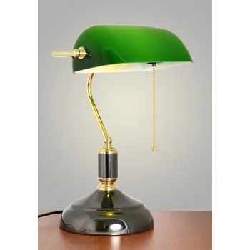 Lampička Brilagi - Stolní lampa BANK OFFICE 1xE27/60W/230V černá/zlatá/zelená