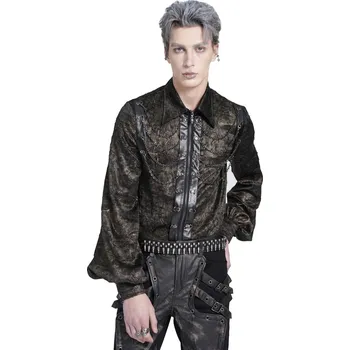 Pánské tričko tričko gothic and punk pánské - Gold - DEVIL FASHION - SHT139 - L