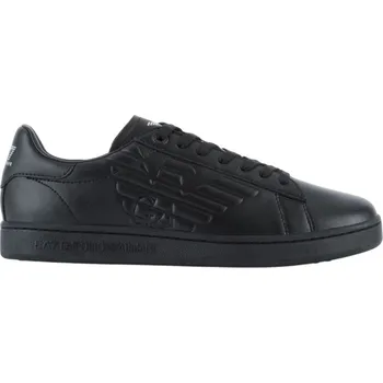 Pánská obuv EA7 Unisex Leather Sneaker - triple black Černý (42)