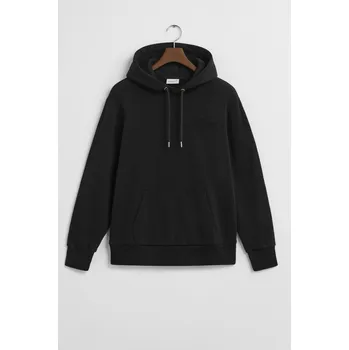 Pánské oblečení MIKINA GANT REG TONAL SHIELD HOODIE BLACK
