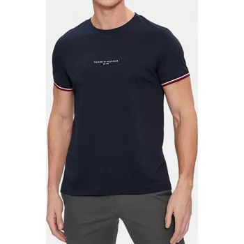 Pánské tričko Pánské modré triko Tommy Hilfiger - Velikost XL, Barva Modrá M56326 MW0MW32584