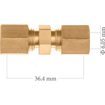 Auto-moto Spojka brzdových trubek (měděných 6,00mm) WP 153