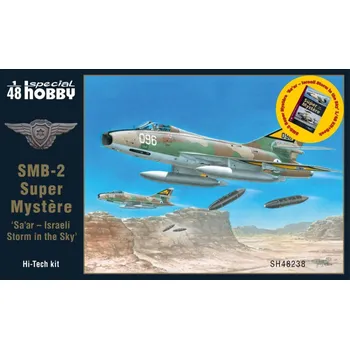 Plastikový model 1:48 Dassault SMB-2 Super Mystère „Sa’ar – Israeli Storm in the Sky“ (Hi-Tech kit)