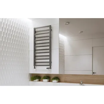 Radiátor Hopa Poppy koupelnový radiátor 600 x 1630 mm středové připojení černá RADPPY601631SP