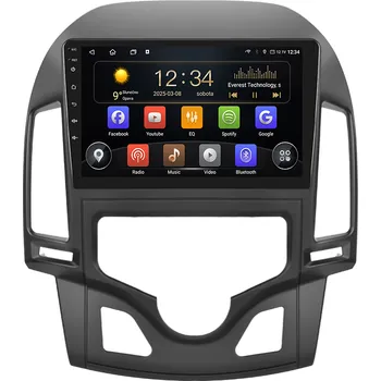 Autorádio B313 Isudar 2DIN autorádio T72-IEV54 Android, Hyundai i30 s automatickou klimatizací