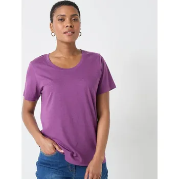Dámská móda Tričko s krátkými rukávy fialová 34/36