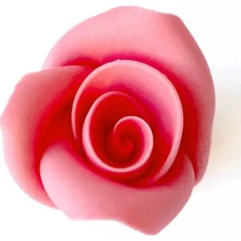 Jedlá dekorace na dort CZ distribuce Cukrová růže střední lososová (25 ks) ▹