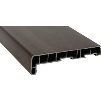 Parapet Parapet na míru PVC vnitřní s nosem Siena PN 49237 17/40x450 mm, délka na přání 500-5000 mm