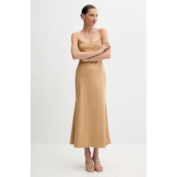 Dámské šaty Šaty Bardot 59194DB3 hnědá 82X, vel. XL