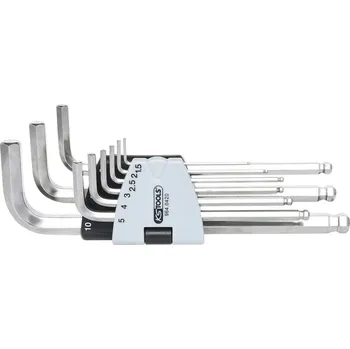 Klíč KS Tools 964.0420 inbus sada klíčů 1.5 mm, 2 mm, 2.5 mm, 3 mm, 4 mm, 5 mm, 6 mm, 8 mm, 10 mm 9dílná