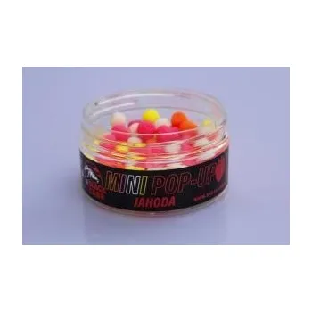 Boilies Black Carp Plovoucí boilies MINI POP-UP Jahoda 8mm 30gr