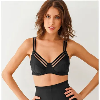 Podprsenka Blancheporte Přiléhavá podprsenka s kosticemi černá 85C