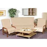 Souprava KIRA PLUS 3+1+1 - tmavě béžová/světle béžová - 1x 150x200 + 2x 65x150 cm