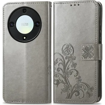 Příslušenství pro tablet VSECHNONAMOBIL 57383 ART FLOWERS Peněženkový kryt Honor Magic5 Lite šedý