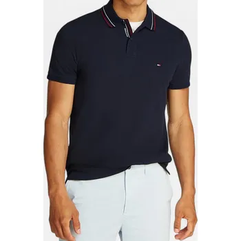 Pánské oblečení Pánské modré polo triko Tommy Hilfiger - Velikost L, Barva Modrá M56322 MW0MW38459