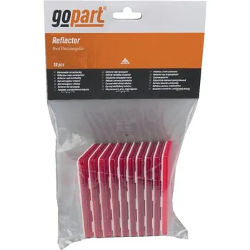 Červená obdélníková odrazka 44x94x7 mm