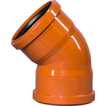 Kanalizační potrubí OSMA KGBD koleno 2M DN 110 dvouhrdlé Úhel: 45°