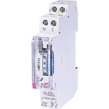 Relé ETI Elektroelement ACP-DR1 Analogové spínací hodiny denní 1mod. kontakty 1xNO In= 16A Un = 230V AC se zálohou chodu