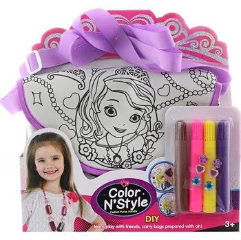 Kabelka Kabelka malovací vybarvovací princezna kreativní set s fixami
