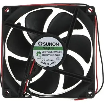 Počítačové chlazení Sunon Axiální ventilátor, 12 V DC, DC, průtok vzduchu: 87.5m³/h, 1.68W, 140mA, 92 x 92 x 25mm