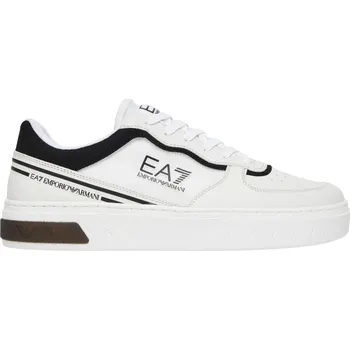 Pánská obuv EA7 Unisex Woven Sneaker - white/black Bílý (41 1/3)