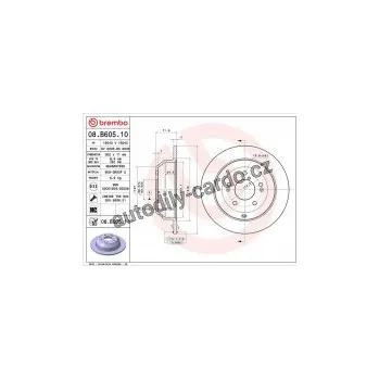 Brzdový kotouč Brzdový kotouč BREMBO 08.B605.10