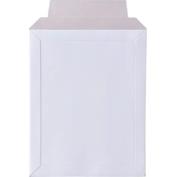 Obálka HIT OFFICE Kartonová taška prostorová B5, 202x262 mm, bílá, se zámkovou klopou