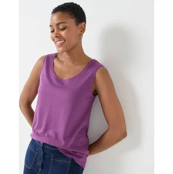 Jednobarevný top se širokými ramínky fialová 34/36