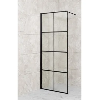 Olsen Spa ALBOX BLACK Walk-in 90 x 195 cm černá čiré sklo OLBALBO90BC