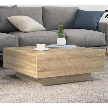 Konferenční stolek vidaXL Konferenční stolek 80 x 80 x 31 cm kompozitní dřevo [836584] Barva: dub sonoma