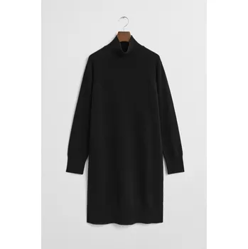 Dámské oblečení ŠATY GANT SUPERFINE LAMBSWOOL KNIT DRESS BLACK