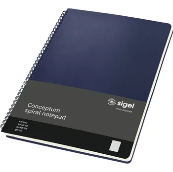 Kancelářské potřeby Sigel blok se spirálovou vazbou Conceptum Hardcover CO824 tmavě modrá A4 čtverečkovaný Počet listů: 80