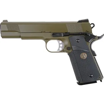 Airsoftová zbraň Airsoftová pistole M1911 MEU - olivová, celokov, GBB, WE
