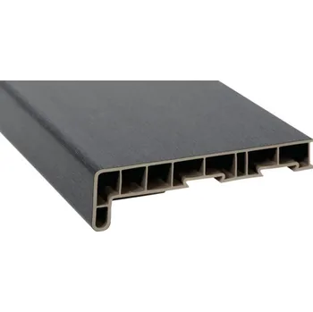 Parapet Parapet na míru PVC vnitřní s nosem Metrbrush Antrazitgrau 4361006 17/40x500 mm, délka na přání 500-5000 mm