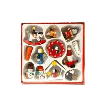 Vánoční dekorace 24LK226 Set ozdob dřevo
