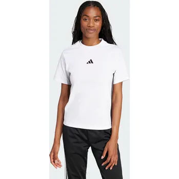 ADIDAS Bavlněné tričko Essentials 3-Stripes 2XL BÍLÁ|VÍCEBAREVNÁ|ČERNÁ