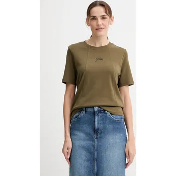 Bavlněné tričko G-Star Script D26907.D976 zelená 91X, vel. S