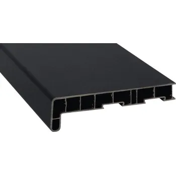 Parapet Parapet na míru PVC vnitřní s nosem Antrazitgrau Mat 4366003 17/40x600 mm, délka na přání 500-5000 mm