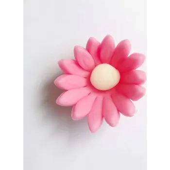 Jedlá dekorace na dort CZ distribuce Cukrová sedmikráska malá růžová (25 ks) ▹