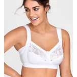 Miss Mary Of Sweden Podprsenka z bavlny a krajky, bez kostic bílá 85F