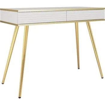 Toaletní stolek ArtPS Toaletní stolek BIJOU T-102 MDF | bílá / zlaté nohy