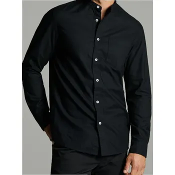 Pánská košile Sinsay - Bavlněná košile regular fit - černá - 089EV-99X - 089EV-99X-XL